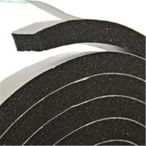 Thermwell Products R338H Black Rubber Foam Tape - 0.37 x 10 Ft. 7562283 - main